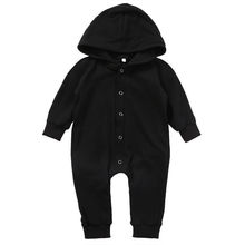 New Casual Newborn Infant Baby Boy Girl Kids Cotton Long Sleeve Hooded Romper Jumpsuit Clothes Outfi 2024 - buy cheap