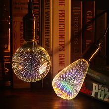 E27 LED Lamp Light Bulb 3D Decoration Bulb 110-240V Holiday Lights A60 ST64 G80 G95 G125 Novelty Lamp Christmas Decoration 2024 - buy cheap