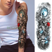Водонепроницаемый временный стикер татуировки Волшебная война бабочка полная рука большой размер поддельные тату большой флэш-тату рукав для мужчин женщин 2024 - купить недорого