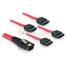 10 pcs/50 centímetros interno Mini SAS 4i 36Pin SFF-8087 Host para 4 SATA 7pin alvo hard disk Fanout raid Cabo com Trava de cor Vermelha 2024 - compre barato