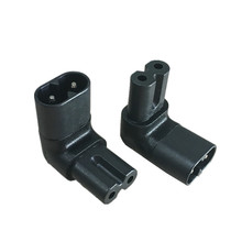 Conector de extensión macho y hembra, accesorio para figura 8 IEC 320 IEC320 iec C7 a C8, 90 grados arriba abajo, adaptador de corriente CA en ángulo, gran oferta, nuevo, 1 ud. 2024 - compra barato