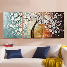 Handmade Abstract Pictures On Canvas Knife Flower Tree Landscape Oil Painting For Living Room Wall Decor Painting Hang Pictures 2024 - buy cheap