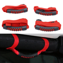 Kit para encosto de cabeça dianteiro jeep wrangler jk, suporte de barra lateral, preto, vermelho 2024 - compre barato