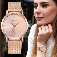 Rose Gold Ladies Watch Color Matching Women's High Quality Casual Quartz Leather Band Analog Dress Wristwatch Montre Femme F4 2024 - buy cheap