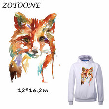 Zotoone colorido raposa remendos de ferro em transferências diy acessório decoração remendo para vestuário impressão em camiseta applique roupas c 2024 - compre barato