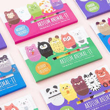 Korean Stationery Lovely Animal memo pad sticky notes kawaii stickers planner Bookmark Subsidies office supplies BinFen 2024 - buy cheap