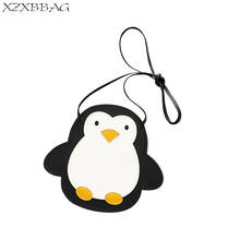 XZXBBAG Cute Penguin PU Leather Messenger Bags Children Cartoon Coin Purse Kids Crossbody Case Little Girl Mini Shoulder Bag 2024 - buy cheap