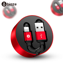 Biaze Retractable USB Cable for iphone X 8 7 6S Plus 5 Mobile Phone Data Sync USB Charging Cable for iPad Portable Charger Cable 2024 - buy cheap