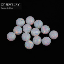 20pcs/Lot Free Shipping OP17 white Hot Sale Synthetic Full Drilled Round Ball Opal Beads Synthetic Opal Stone Price 2024 - buy cheap