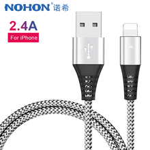 NOHON Charger Sync Data Cable Lighting For iphone XS MAX XR X 8 7 6 6S Plus Nylon 8 Pin For iPad Mini Short Charge Cord 0.3M 2024 - buy cheap
