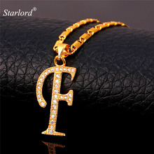 Starlord Initial F Letter Pendants & Necklaces Women Men Personalized Gift  Alphabet Jewelry Gold Color Necklace P1676 2024 - buy cheap