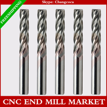 6mm*28mm,5pcs,CNC machine solid carbide end mill,woodworking insert end milling cutter,4 Flutes end mill,PVC,MDF,Acrylic Cutter 2024 - buy cheap