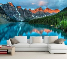 Papel pintado con foto 3d personalizado, papel tapiz de fotografía de paisaje de Lago de montaña, naturaleza, sala de estar, tv, sofá, pared, dormitorio, papel de pared 2024 - compra barato