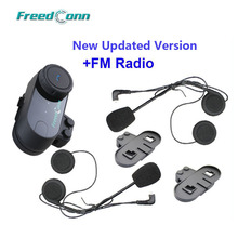 FreedConn T-COM VB Bluetooth Motorcycle Helmet Headset Intercom with FM Radio+Extra Earpiece+Bracket 2024 - buy cheap