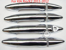 Cubierta de manija de puerta cromada para KIA Rio/K2, cubiertas de estilo de coche, ABS, 2011-2012 2024 - compra barato
