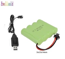 Ewellsold-Batería de ni-cd de 4,8 v, 700mAh/1800mah/2800mah + cargador USB para coche RC/barco rc/tanque rc/robot de juguete 2024 - compra barato