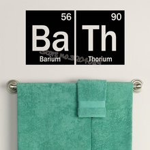 Tabla Periódica de elementos pegatina de serie para pared, combinación ba th, baño, palabra de bario, thorium, calcomanía de ciencia, decoración del baño, EB428 2024 - compra barato