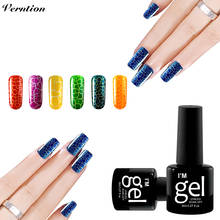 Verntion UV LED Light Crackle Gel Nail Polish Nail Art 12 Colorful Gel New Arrival Semi Permanent Cracking Shatter Nails Lacquer 2024 - buy cheap