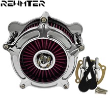 Chrome Air Filter Motorcycle Red Air Filter Intake Element Accessories For Harley Touring FLHX Dyna Softail FLSTF 2024 - buy cheap