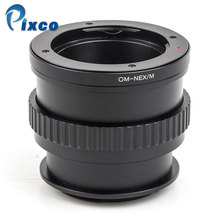 Pixco-Adaptador de lente ajustable Macro a Infinity OM-NEX, compatible con lentes Olympus OM, para Sony E Mount NEX 2024 - compra barato