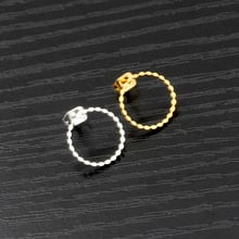 Wholesale 10pairs Stainless Steel Thin Twist Karma Round Stud Earring For Women Gold Silver Color Simple Jewelry 2017 New Arrive 2024 - buy cheap