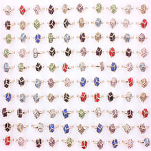 Оптовая продажа оптом 50 шт Кристалл CZ горный хрусталь заполненные кольца обручальные Xams подарок модные ювелирные изделия 2024 - купить недорого