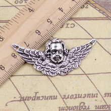 10pcs Charms Angel Wings Cupid 50x23mm Tibetan Bronze Silver Color Pendants Crafts Making Findings Handmade Antique DIY Jewelry 2024 - buy cheap