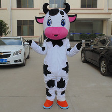 Halloween Dairy Cow Mascot Costume Adult Size Cartoon Cow Cartoon Costumes Halloween Party Fancy Dress 2024 - buy cheap