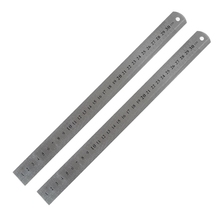 2 Pcs Metric 30cm Stainless Steel Straight Ruler Measuring Tool 12" 2024 - buy cheap