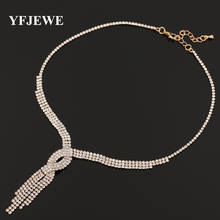 YFJEWE New Trendy Design Tassel Long Statement Necklace Jewelry Women Wedding Accessories Rhinestone Women Necklace Gift N320 2024 - buy cheap