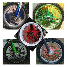 Whosale 72 Pcs 24cm Motorcycle Wheel Rim Spoke Wrap Kit Skin Cover For MX Motocross Dirt Pit Bike 2024 - buy cheap