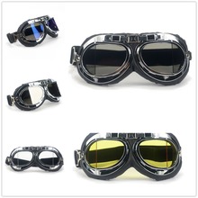 Óculos vintage de motocicleta para esportes ao ar livre, 1 peça, proteção uv, dirt bike, para harley moto 2024 - compre barato