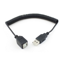 100pcs / lots 150cm USB 2.0 A Male to B Type Female Extension Stretch Cable for Printer Scanner & Hard Disk ,By Fedex 2024 - buy cheap
