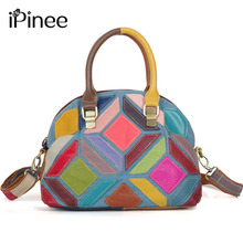 Ipinee bolsa transversal para mulheres, pequena bolsa de ombro feminina, bolsa de couro legítimo concha, bolsa fashion para mulheres 2024 - compre barato