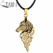 QIAMNI Punk Slavic Wolf Animal Pendant Necklace Birthday Gift Men Women Amulet Nordic Viking Jewelry Accessories Dropshipping 2024 - buy cheap