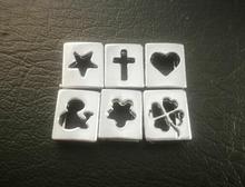 Wholesale 100pcs/lot 8mm mix styles flower heart & cross four leaf clover star hollow slide charm 2024 - buy cheap