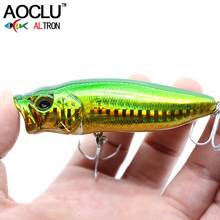 AOCLU wobblers Super Quality 4 Colors 80mm 15g Hard Bait Minnow Crank Popper Fishing lures 6# VMC hooks tackle floating surface 2024 - buy cheap
