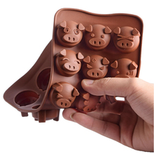 15 Holes Funny Pig Shaped Silicone Soap Candy Fondant Chocolate Kitchen Mould Silicone Chocolate Cookies Cake DIY Mold 2024 - buy cheap