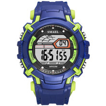SMAEL-reloj Digital deportivo para hombre, cronógrafo con alarma, resistente al agua, Led 2024 - compra barato