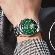Carnival tourbillon-reloj para hombre, Luminoso, de marca de lujo, reloj totalmente de acero, resistente al agua, 2019 2024 - compra barato