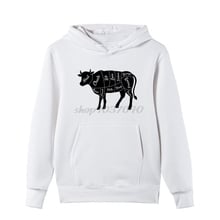 Abrigo de alta calidad con gráfico de carne para hombre, sudaderas divertidas con estampado de vaca 3D, ropa de calle Harajuku, informal, regalo 2024 - compra barato