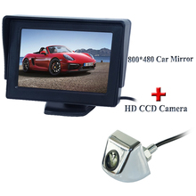 Envío Gratis 4,3 pulgadas coche nuevo monitor con pantalla LCD + 170 de vista amplio grado de marcha atrás cámara durante la promoción 2024 - compra barato