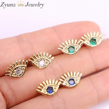 10 Pairs, Women's Jewelry Fashion Tiny Eyelash CZ Eye Stud Earrings Gift For Girls Kids Lady 2024 - buy cheap