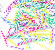 500pcs of Polymer Clay Candy Straws - Rainbow Mix of Striped Pixie Sticks 25mm*2.5mm hand rolled sticked 2024 - buy cheap