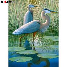 Full Square/Round Drill 5D DIY Diamond Painting Two egrets 3D Embroidery Cross Stitch Mosaic Rhinestone Decor HYY 2024 - buy cheap