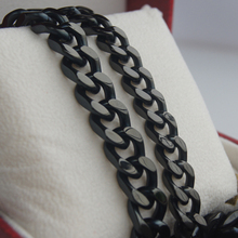 Collares y colgantes de cadena para hombre y niño, joyería punk de acero inoxidable 316L, color negro, 10mm 2024 - compra barato