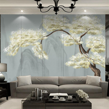 wellyu Art tree light color fresh living room sofa background wall painting custom large mural wallpaper papel de parede para 2024 - buy cheap