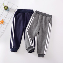 Autumn and winter new plus velvet thickening pull children's leggings home leisure warm sports pants boys and girls trousers 2024 - buy cheap