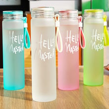 Water Bottle Water Drinking Bottle Fashion Multi Color Popular Glass Water bottles Readily Bottle With Lid Free BPA 2024 - buy cheap