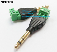 NCHTEK Terminal block to 6.35mm Stereo jack Male Adapter 3 pin Audio 2-part Set /Free Shipping/10PCS 2024 - buy cheap